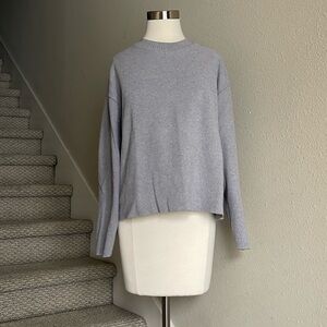 Zara Sz L Grey Cropped Sweater